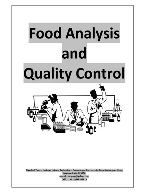 Food Analysis And Quality Control Flavor Sampling Statistics