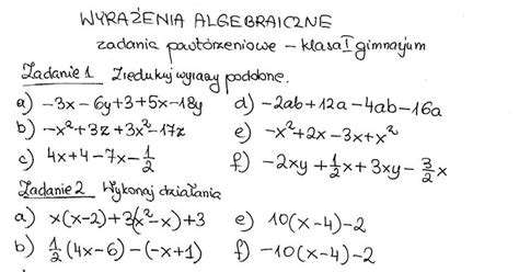 Matemática espíritu y arte Expresiones algebraicas Wyrazenia