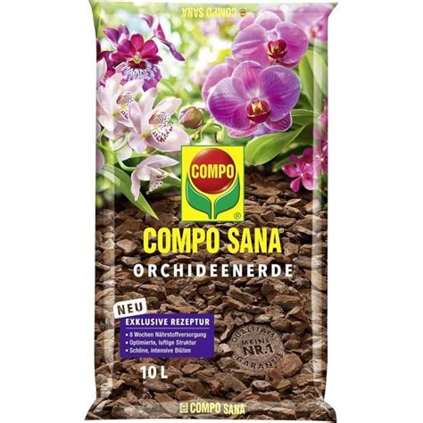 COMPO SANA Terreau pour orchidées avec 8 semaines d engrais pour tous