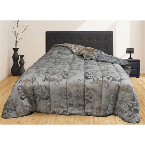 Couette Imprim E Microfibre X R Versible Grs M Gris