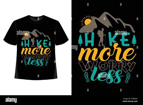 Hiking T Shirt Design Vintage Mountain Lettering Adventure T Shirts