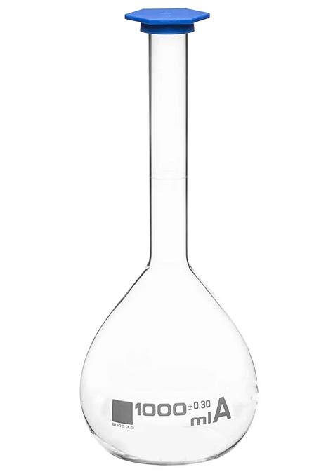 Laboratory Measuring Volumetric Flask Clear Glass Pp Stopper Glass