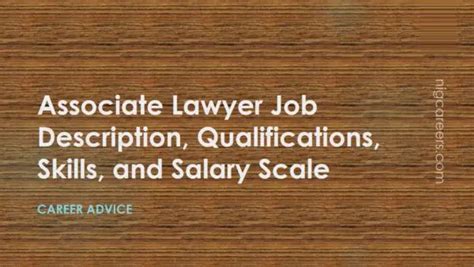 Associate Lawyer Job Description, Skills, and Salary - NigCareers