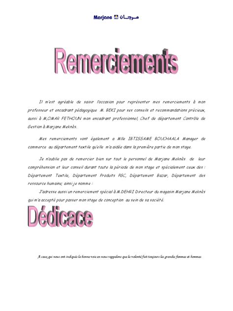 Modele Lettre De Remerciement Stage D Observation 3eme Communauté MCMS