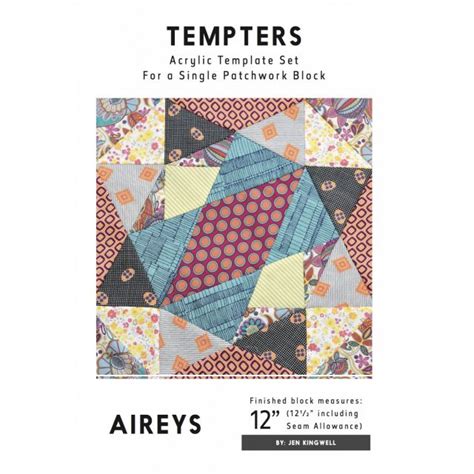 Aireys Tempter Patchwork Quilt Block Template Set By Jen Kingwell