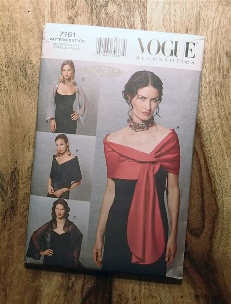 Vogue Sewing Pattern Accessories Misses Evening Wraps All