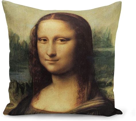 Fabulous Housse De Coussin 40x40 Cm La Joconde Leonard De Vinci