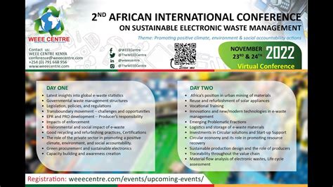 THE 2nd AFRICAN INTERNATIONAL CONFERENCEON SUSTAINABLE E WASTE