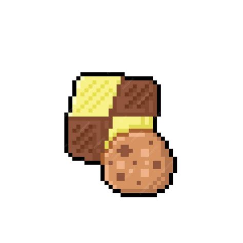 Premium Vector Cookies In Pixel Art Style