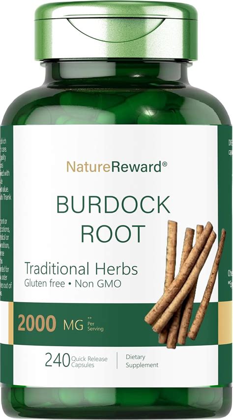 Amazon Naturereward Burdock Root Mg Capsules Non