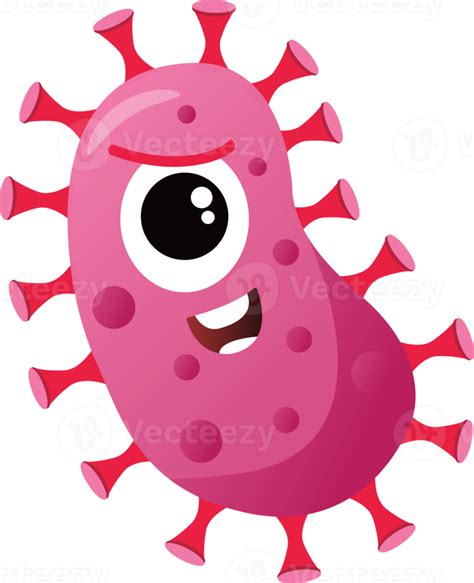 Virus Et Bact Ries Personnage De Dessin Anim Mignon Png