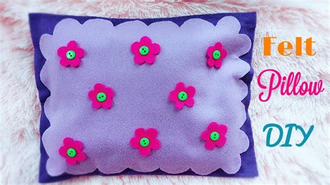 Felt Pillow Diy No Sew Room Decor Youtube