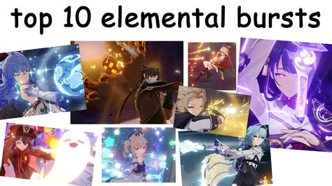 Top 10 Elemental Bursts In Genshin Impact Youtube