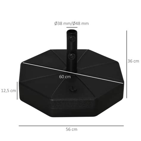 Parasolstandaard 40 Kg Parasolstandaard Voor Parasol Parasolstokken 38