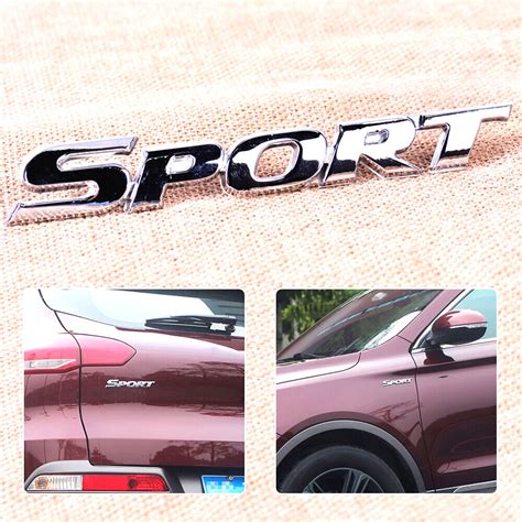 Pcs D Metal Sport Logo Emblem Badge Car Sticker Trunk Bumper Decal