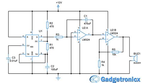 Making A Real Siren Circuit Using Timer And Opamp Gadgetronicx