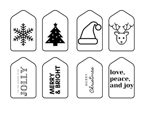 Simple Free Printable Christmas Gift Tags