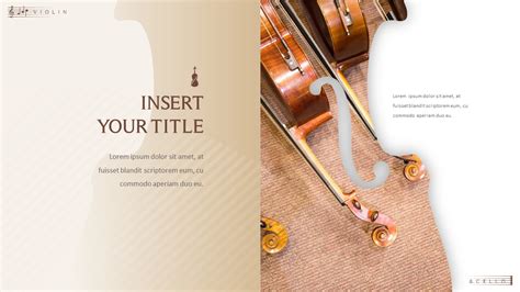 Violine Cello Pr Sentation Powerpoint Templates Design