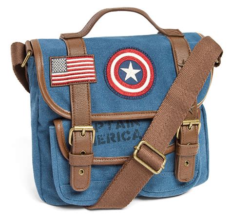 Loungefly Marvel Captain America Canvas Crossbody Bag Men S At