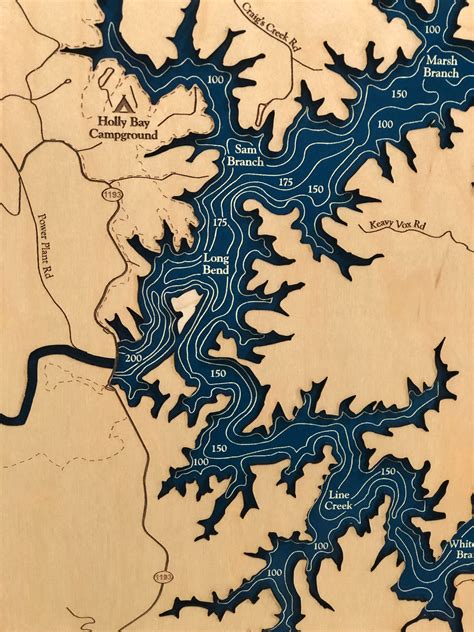 Laurel River Lake Map Laurel River Map Custom Lake Art 3d Etsy