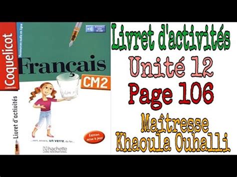 Coquelicot Livret D Activit S Unit Page Du Livret D Activit S