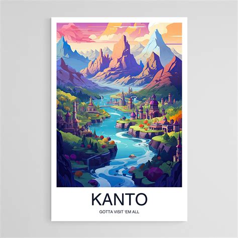 Kanto Travel Poster, Space Art, Artwork, Gift, Poster, Print, Wall Art ...