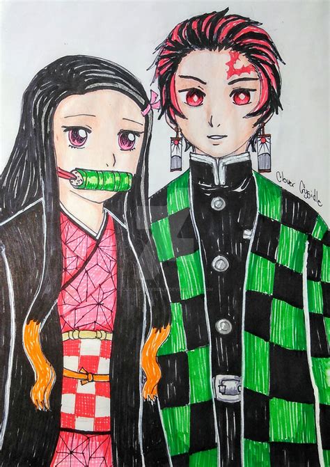 Kimetsu No Yaiba Tanjiro Nezuko Fanart By Clover Crysidle On Deviantart