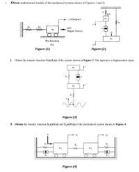 Answered Obtain Mathematical Models Of The Bartleby