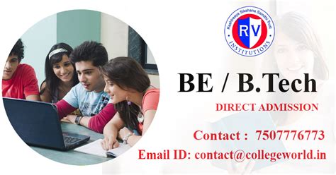 Engineering B E B Tech M Tech Direct Admission In R V College Of