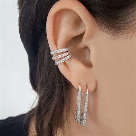 Diamond Low Rider Ear Cuff Diamond Earrings The EarStylist The