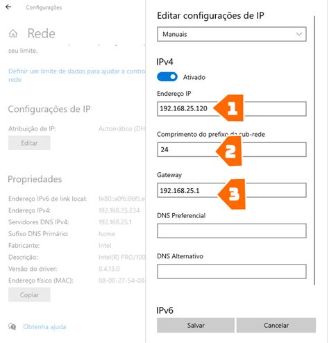 Conex Es De Rede E Internet Do Windows Configurando Ip Manualmente