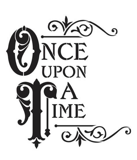 The Words Once Upon A Time Written In Black On A White Background With