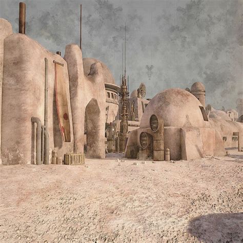 Mos Eisley Tatooine Star Wars Drawing By Quill And Pearl Co