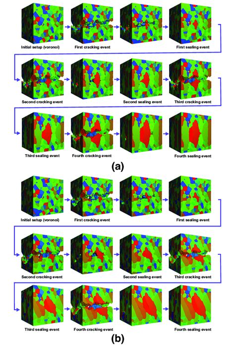 3 Temporal Evolution Of Grains When The Crack Opens In A Normal