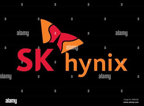 Sk Hynix Logo Black Background Stock Photo Alamy