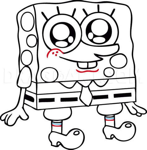 How To Draw Chibi Spongebob Squarepants