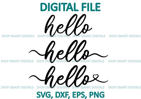 Hello Svg Hello Sign Svg Welcome Svg Door Mat Svg Door - Etsy