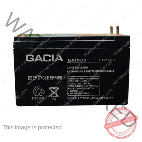 GACIA 7ah 12v Deep Cycle Battery Royal Solar Shop