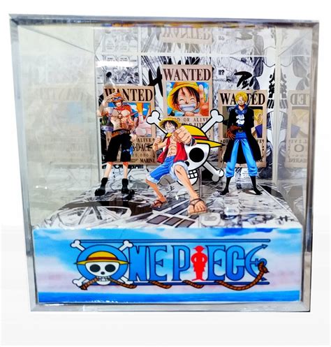 Diorama Cube 3D One Piece Luffy Sabo Portgas D Ace Etsy