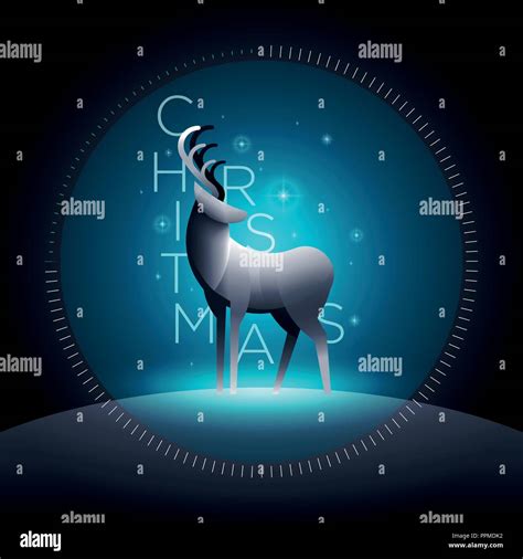 Abstract Deer Vector Illustration Elements Are Layered Separately In Vector File Stock Vector