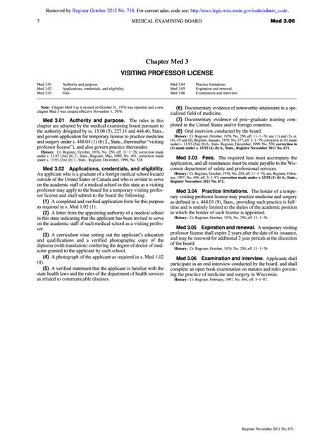 Fillable Online Docs Legis Wisconsin Chapter Med 3 Docs Legis