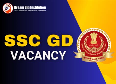 Ssc Gd Vacancy Out For Constable Posts