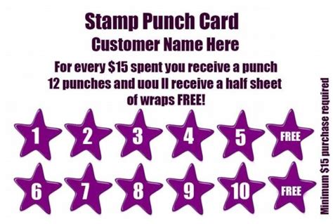 25 Free Punch Reward Card Templates Word Pdf Templatedata