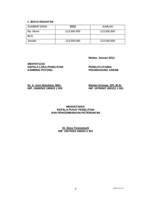 Pdf Proposal Usulan Kegiatan Tahun Anggaran Lolitkambing Litbang