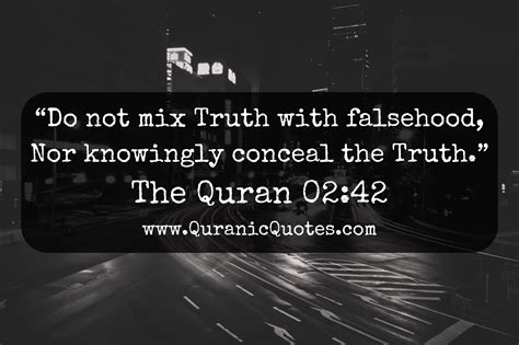 168 The Quran 02 42 Surah Al Baqarah Do Not Mix Truth With