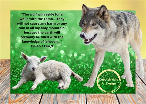 Isaiah 116a9 Wolf Resides With Lamb Etsy