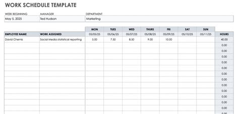 Free google sheets schedule templates