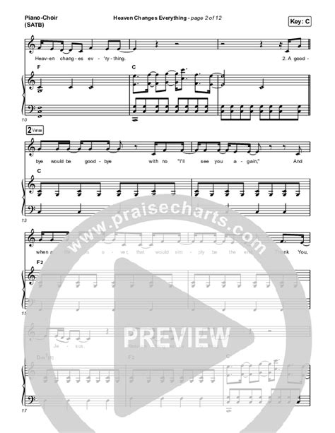 Heaven Changes Everything Sheet Music Pdf Big Daddy Weave Praisecharts