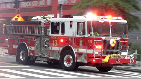 Dcfd Engine Truck Ambulance Responding Youtube