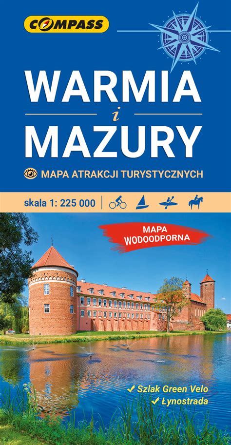 Warmia I Mazury Mapa Turystyczna Compass